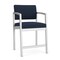 Lesro Lenox Steel Hip Chair Metal Frame, Silver, RF Blueberry Upholstery LS1161 - alternate 1